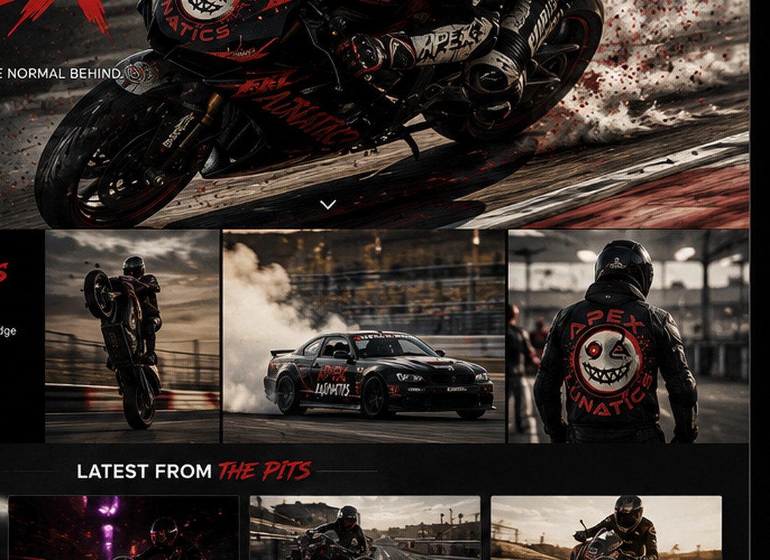 Motorcycle racing action