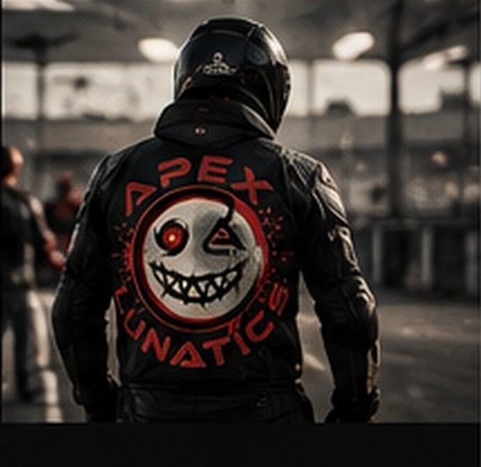 Apex Lunatics rider wearing branded gear